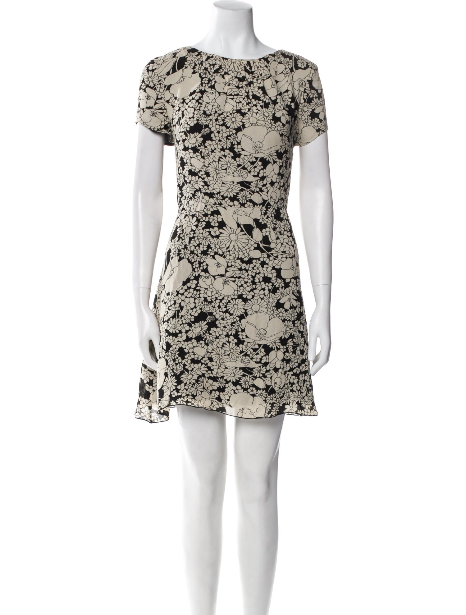 Saint Laurent Floral Print Mini Dress